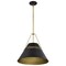 Nuvo Adina 3-Light Large Pendant Matte Black and Natural Brass 60/7768 - alternate 4